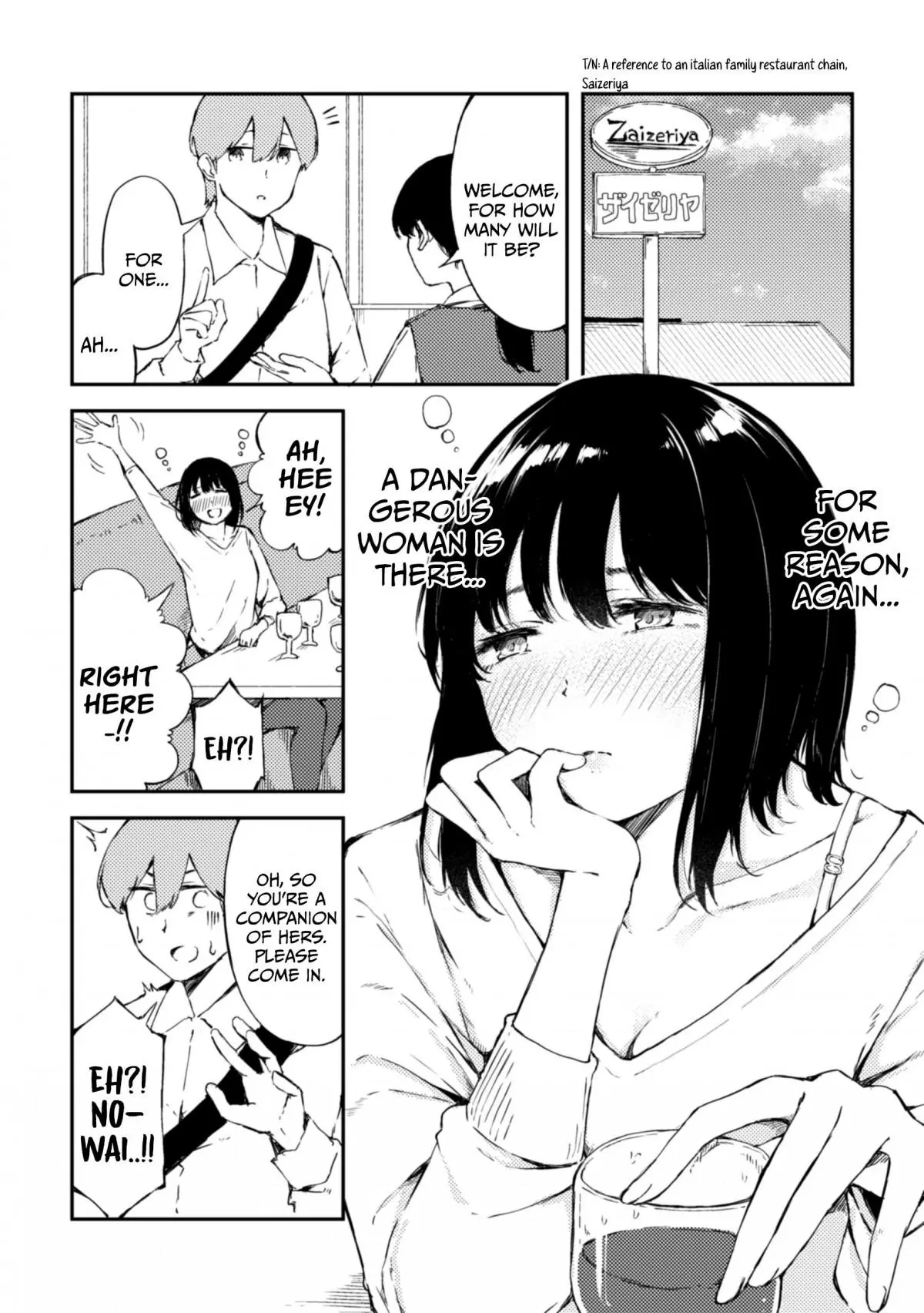 A Story About Getting Tangled Up With A Drunk Onee-san in a Saizeriya - Chapter 1 - Page 1